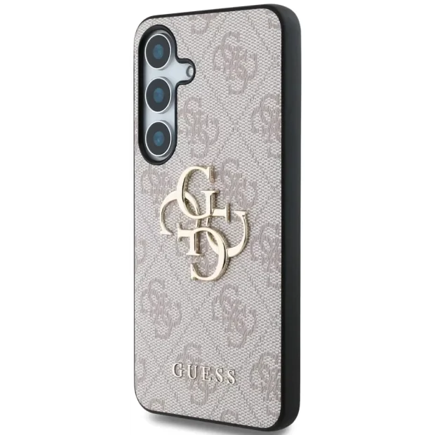 Husa Guess PU 4G Metal Logo pentru Samsung Galaxy S25 Plus, Roz