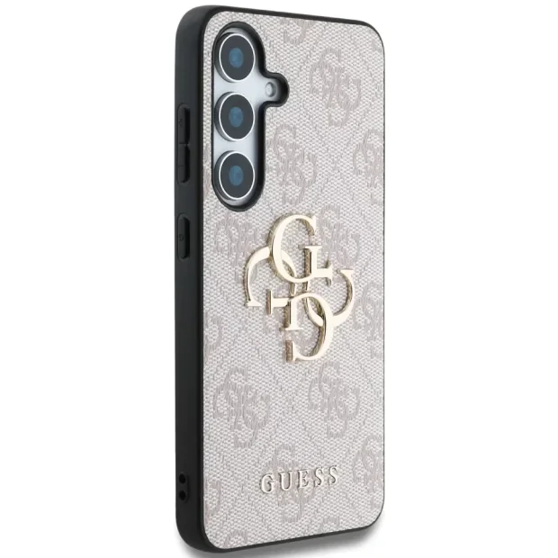 Husa Guess PU 4G Metal Logo pentru Samsung Galaxy S25 Plus, Roz