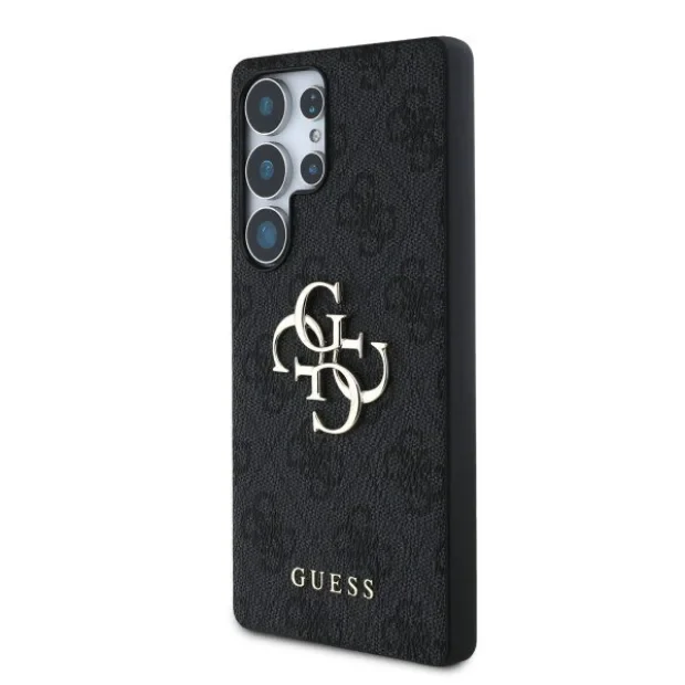 Husa Guess PU 4G Metal Logo pentru Samsung Galaxy S25 Ultra, Gri