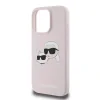 Husa Spate Karl Lagerfeld Liquid Silicone Double Heads MagSafe pentru iPhone 16 Pro KLHMP16LSKCHPPLP Roz