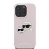 Husa Spate Karl Lagerfeld Liquid Silicone Double Heads MagSafe pentru iPhone 16 Pro KLHMP16LSKCHPPLP Roz