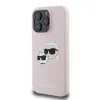 Husa Spate Karl Lagerfeld Liquid Silicone Double Heads MagSafe pentru iPhone 16 Pro KLHMP16LSKCHPPLP Roz