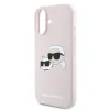 Husa Spate Karl Lagerfeld Liquid Silicone Double Heads MagSafe pentru iPhone 16 KLHMP16SSKCHPPLP Roz