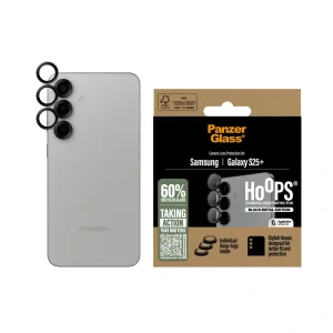 Folie Sticla Camera PanzerGlass Hoops pentru Samsung Galaxy S25 Plus Negru