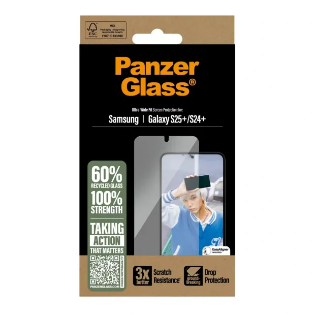 Folie Sticla PanzerGlass UWF pentru Samsung Galaxy S25 Plus Transparent