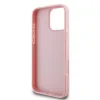 Husa Spate Guess PU Fixed Glitter 4G Metal Logo pentru iPhone 16 Pro Roz