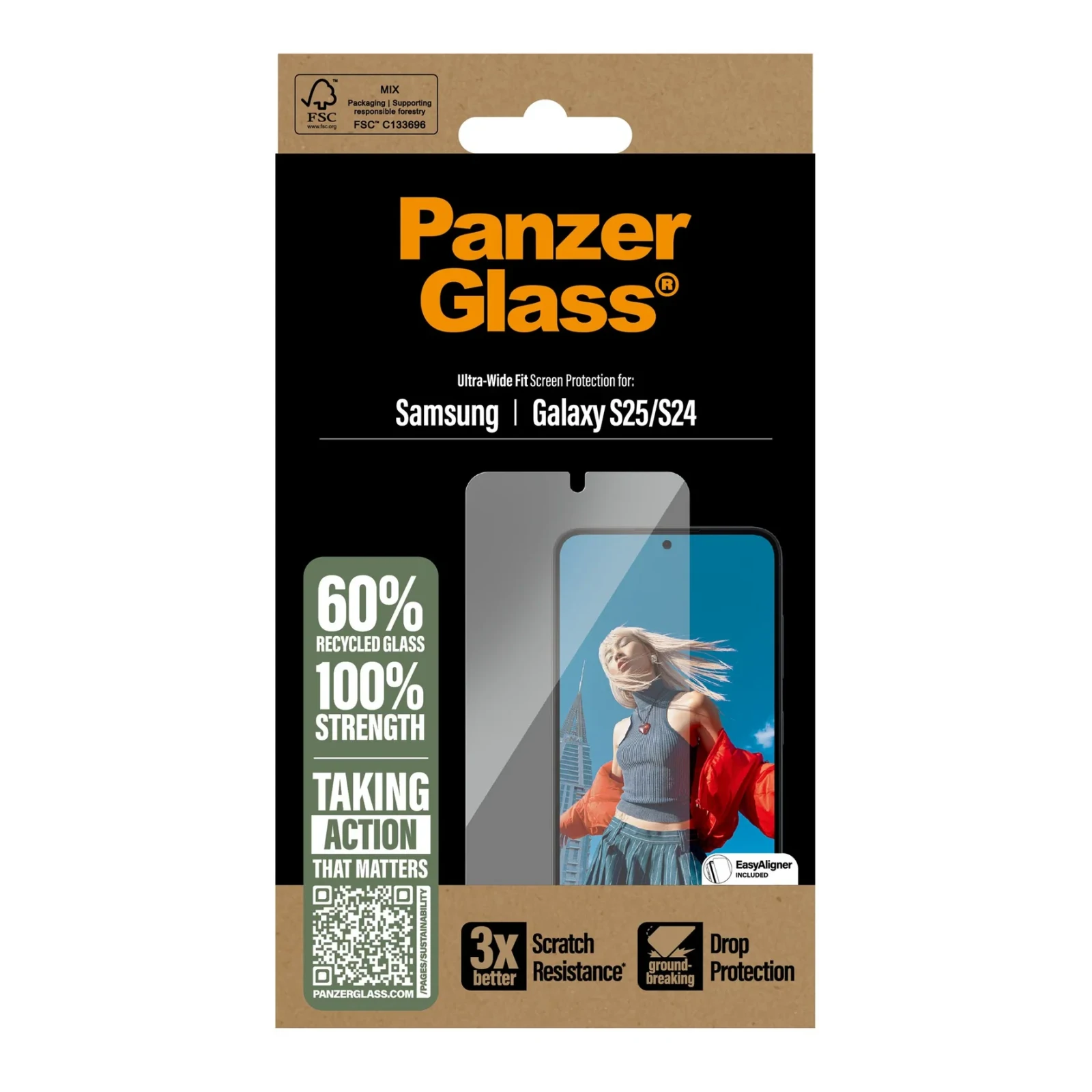 Folie Sticla PanzerGlass UWF pentru Samsung Galaxy S25 Transparent thumb
