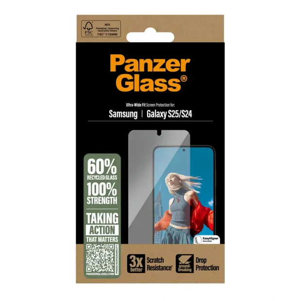 Folie Sticla PanzerGlass UWF pentru Samsung Galaxy S25 Transparent