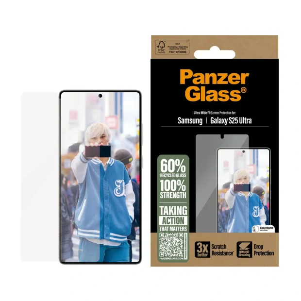 Folie Sticla PanzerGlass UWF pentru Samsung Galaxy S25 Ultra Transparent