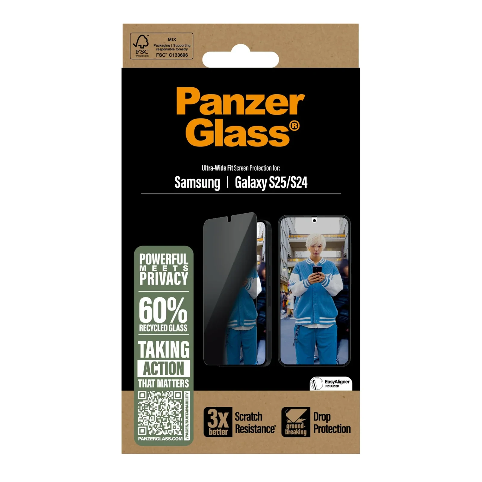 Folie Sticla Privacy PanzerGlass UWF pentru Samsung Galaxy S25 thumb