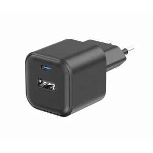 Incarcator Retea Swissten GaN 1x USB-C 20W 1xUSB-A 18W Negru