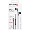 Casti Audio cu Fir Swissten Metallic USB-C Negru
