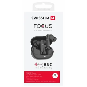 Casti Bluetooth Swissten ANC Focus Negru