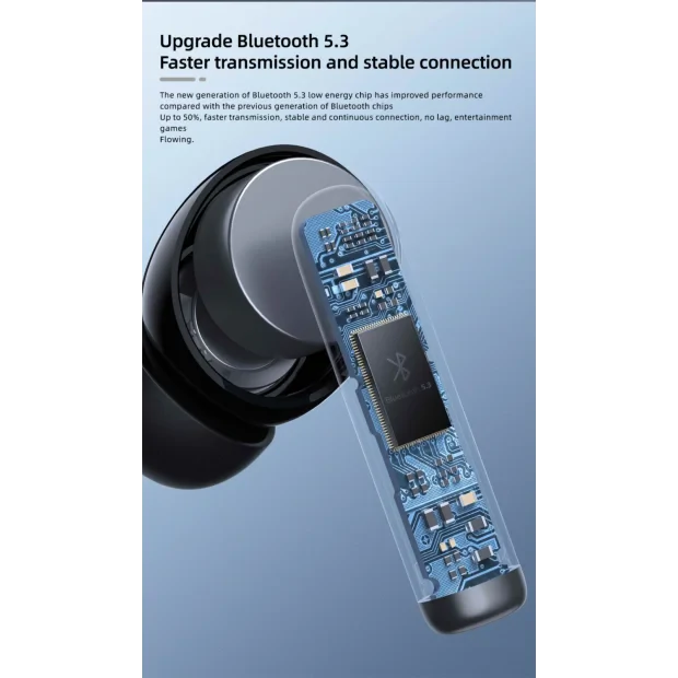 Casti Bluetooth Swissten ANC Focus Negru