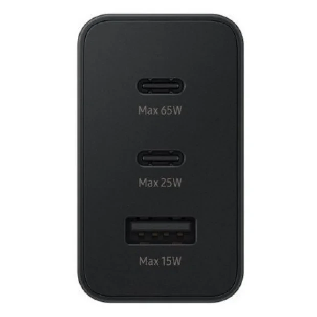 Incarcator Retea compatibil cu Samsung Trio USB-C/2xUSB-A EP-T6530NBEGEU 65W Negru