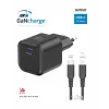 Incarcator Retea Swissten GaN 1x USB-C 35W cablu USB-C/Lightning 1.2m Negru