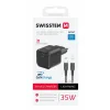 Incarcator Retea Swissten GaN 1x USB-C 35W cablu USB-C/Lightning 1.2m Negru