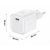 Incarcator Retea Swissten GaN 1x USB-C 35W cablu USB-C/USB-C 1.2m Alb