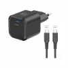 Incarcator Retea Swissten GaN 1x USB-C 35W cablu USB-C/USB-C 1.2m Negru