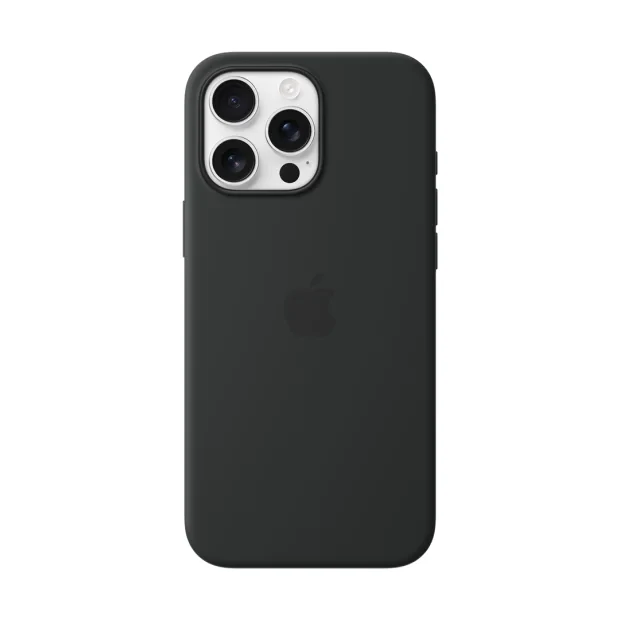 Husa Spate Apple Silicon MagSafe pentru iPhone 16 Pro Max MYYT3ZM/A Negru