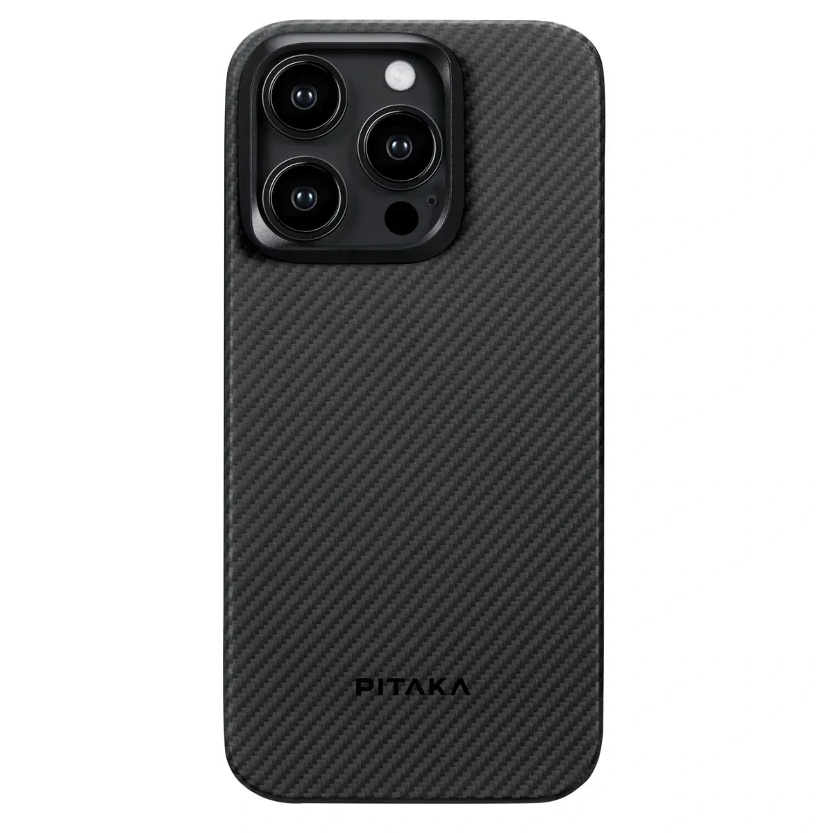 Husa Spate Pitaka Hard MagEZ  4 Aramid Twill 600D pentru iPhone 15 Pro Max KI1501PMA Negru/Gri thumb