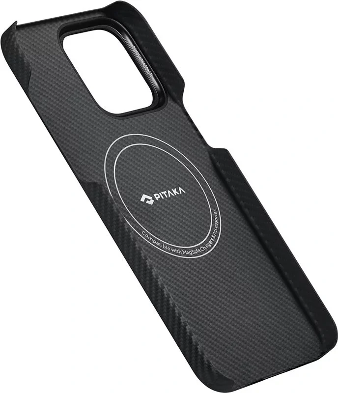 Husa Spate Pitaka Hard MagEZ  4 Aramid Twill 600D pentru iPhone 15 Pro Max KI1501PMA Negru/Gri thumb