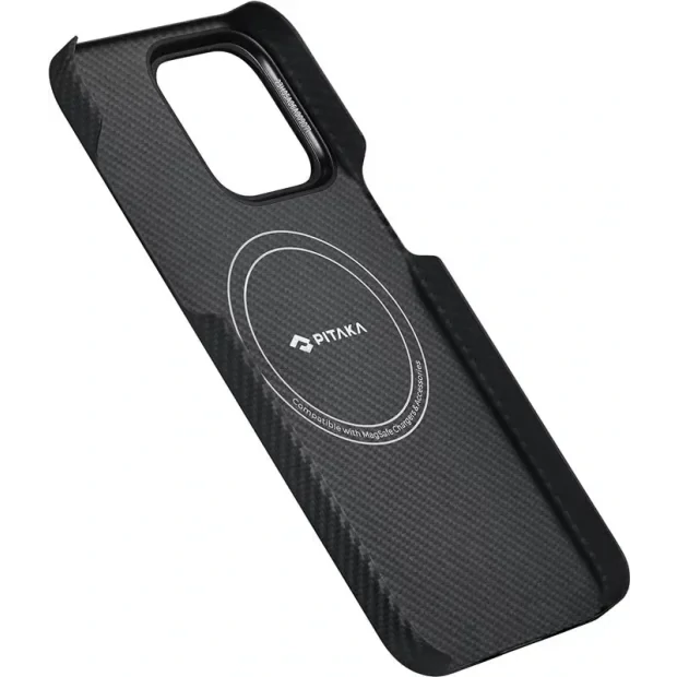 Husa Spate Pitaka Hard MagEZ  4 Aramid Twill 600D pentru iPhone 15 Pro Max KI1501PMA Negru/Gri