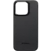 Husa Spate Pitaka Hard MagEZ  4 Aramid Twill 600D pentru iPhone 15 Pro Max KI1501PMA Negru/Gri