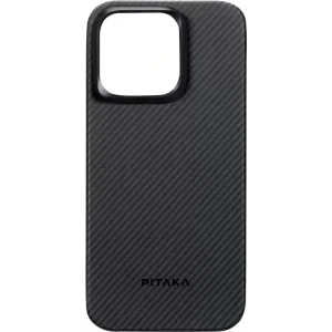 Husa Spate Pitaka Hard MagEZ  4 Aramid Twill 600D pentru iPhone 15 Pro Max KI1501PMA Negru/Gri