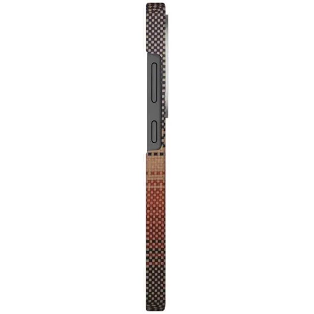 Husa Spate Pitaka Hard MagEZ Tactile Woven pentru Samsung Galaxy S25 Ultra KS2503U Maro
