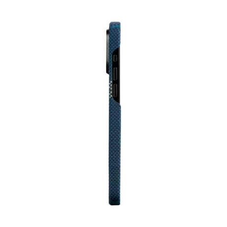 Husa Spate Pitaka Hard MagEZ 4 Aramida StarPeak Milky Way 1500D pentru iPhone 15 Pro Max  Albastru