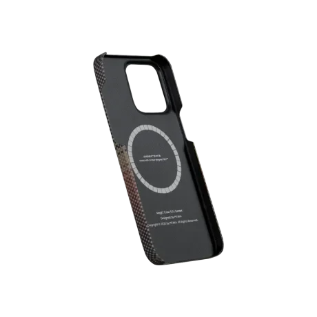 Husa Spate Pitaka Hard MagEZ  4 Aramida Sunset pentru iPhone 15 Pro Maro