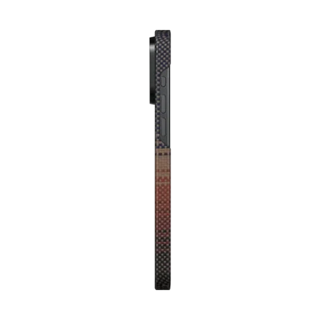 Husa Spate Pitaka Hard MagEZ  4 Aramida Sunset pentru iPhone 15 Pro Maro