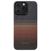 Husa Spate Pitaka Hard MagEZ  4 Aramida Sunset pentru iPhone 15 Pro Maro