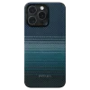 Husa Spate Pitaka Hard MagEZ Aramid pentru iPhone 15 Pro Max Albastru