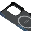 Husa Spate Pitaka Hard MagEZ Aramid pentru iPhone 15 Pro Max Albastru