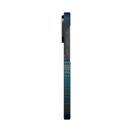 Husa Spate Pitaka Hard MagEZ Aramid pentru iPhone 15 Pro Max Albastru