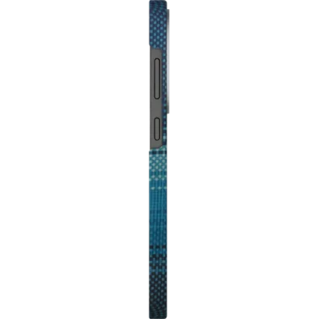 Husa Spate Pitaka Hard MagEZ Tactile Woven pentru Samsung Galaxy S25 Albastru