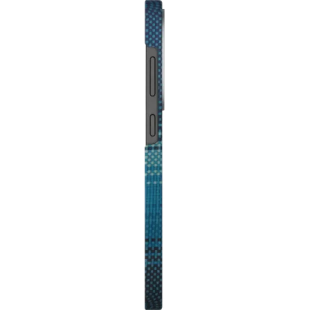 Husa Spate Pitaka Hard MagEZ Tactile Woven pentru Samsung Galaxy S25 Albastru