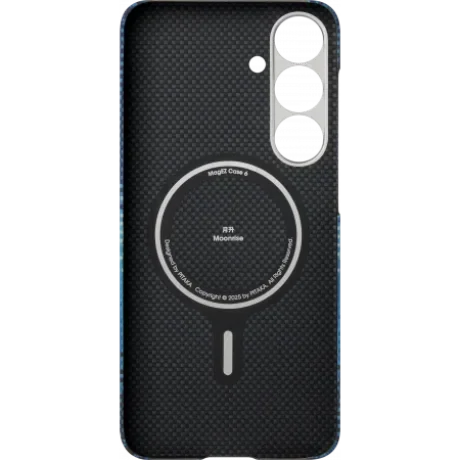 Husa Spate Pitaka Hard MagEZ Tactile Woven pentru Samsung Galaxy S25 Albastru