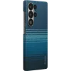 Husa Spate Pitaka Hard MagEZ Tactile Woven pentru Samsung Galaxy S25 Ultra  Albastru