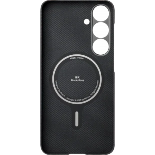 Husa Spate Pitaka Hard MagEZ Ultra Slim pentru Samsung Galaxy S25 Negru/Gri