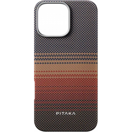 Husa Spate Pitaka Tactile Woven MagEz Aramid pentru iPhone 16 Pro Max Maro thumb
