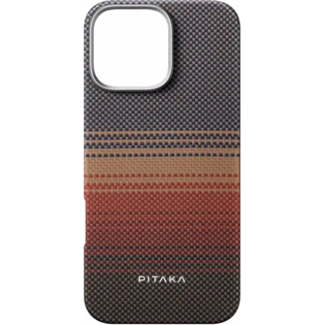 Husa Spate Pitaka Tactile Woven MagEz Aramid pentru iPhone 16 Pro Max Maro
