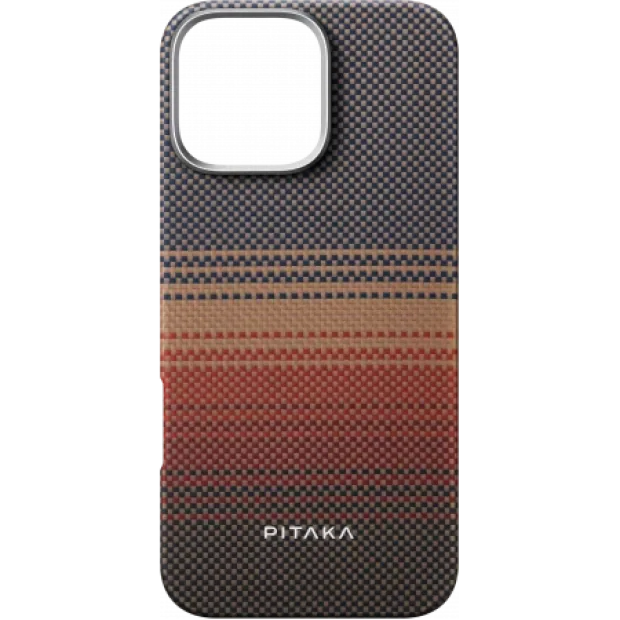 Husa Spate Pitaka Tactile Woven MagEz Aramid pentru iPhone 16 Pro Max Maro