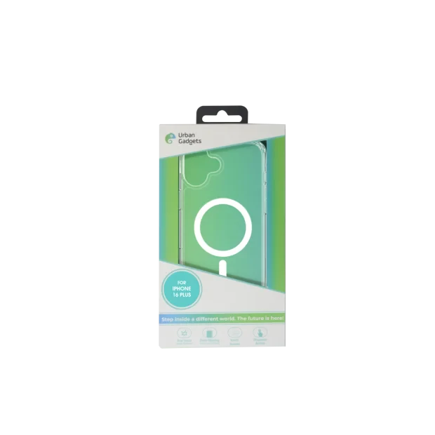 Husa Spate Urban Gadgets MagSafe pentru iPhone 16 Plus Transparent