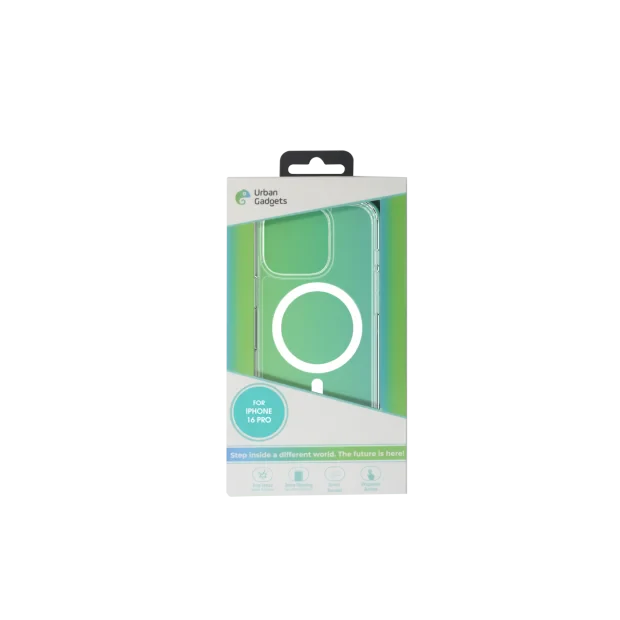Husa Spate Urban Gadgets MagSafe pentru iPhone 16 Pro Transparent
