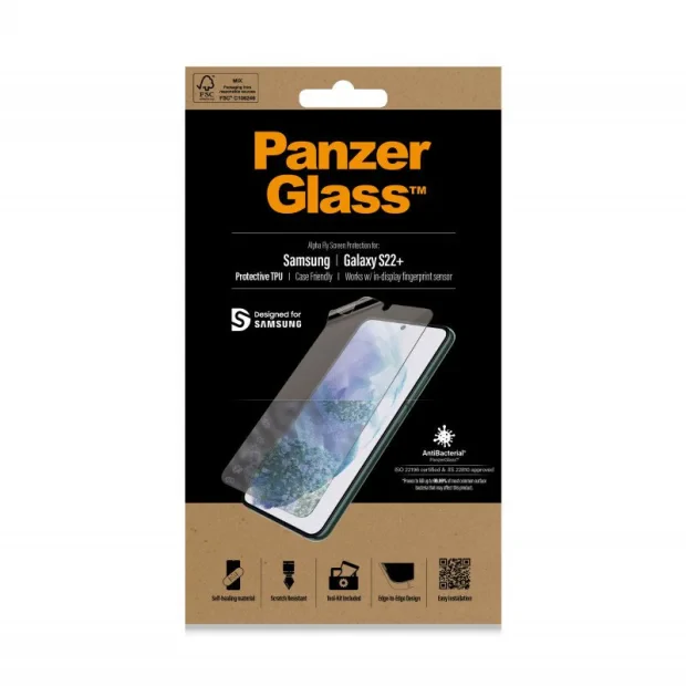 Folie Silicon PanzerGlass Antibacterial pentru Samsung Galaxy S22 Plus