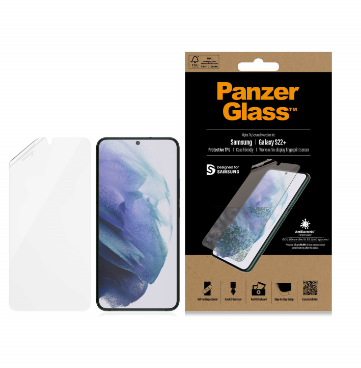 Folie Silicon PanzerGlass Antibacterial pentru Samsung Galaxy S22 Plus thumb