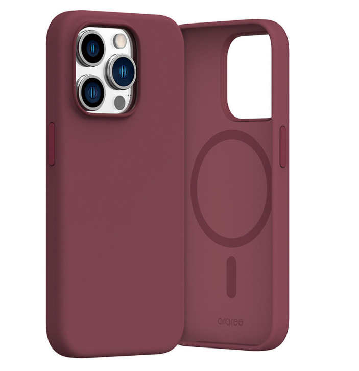 Husa Spate Araree Aero Typo Skin MagSafe pentru iPhone  15 Pro AR20-01849B Rosu thumb